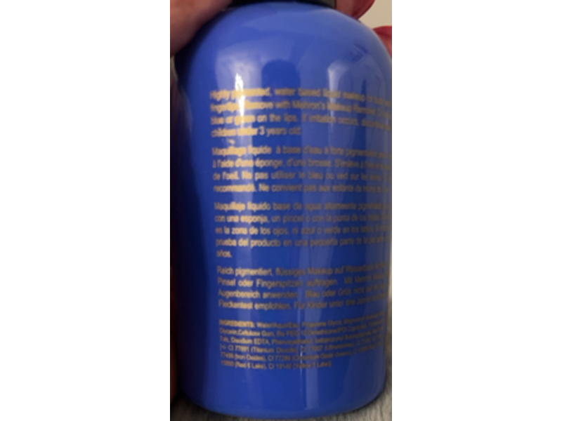 Mehron Makeup Liquid Makeup, Blue, 4.5 fl oz/133 mL