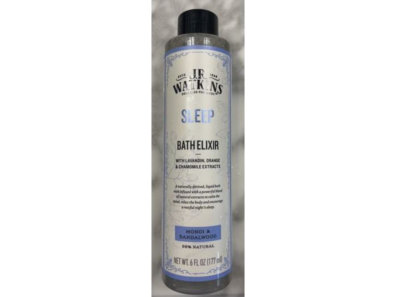 J.R. Watkins Sleep Bath Elixir, Monoi & Sandalwood, 6 fl oz/177 mL