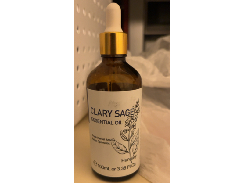 High Quality Life 100% Pure & Natural Essential Oil, Clary Sage, 3.38 fl oz/100 mL