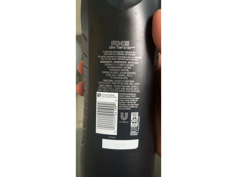 Axe Clean + Smooth Dark Temptation Body Wash, Dark Chocolate Scent, 16 fl oz/473 mL