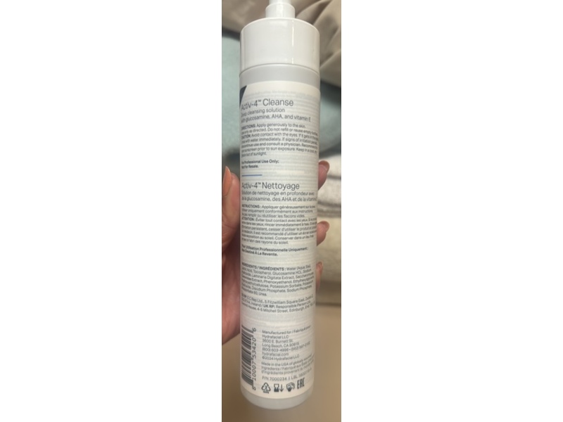 Hydrafacial Activ-4 Cleanse Deep Cleansing Solution, 8 fl oz/237 mL
