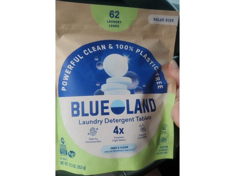 Blueland Laundry Detergent Tablets, Free & Clear, 62 Loads, 12.5 oz/353 g, 62 Count