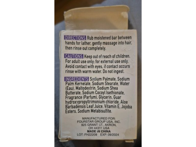 b.Pure 2-In-1 Shampoo & Conditioner Bar, Lavender Scented, 3 oz/85 g