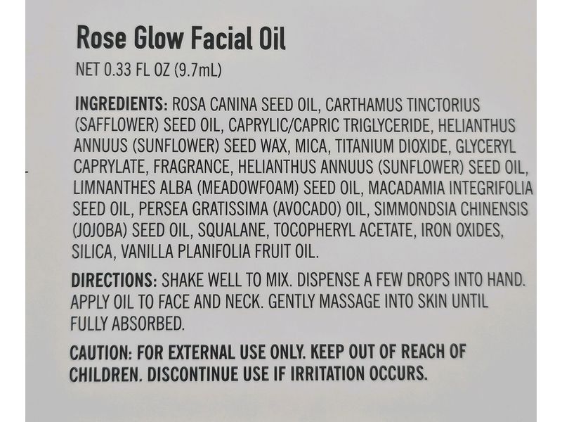 Trader Joe's Twelve Days Of Beauty Rose Glow Facial Oil, 0.33 fl oz/9.7 mL