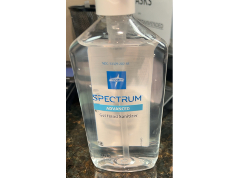 Medline Spectrum Advanced Gel Hand Sanitizer, 12 fl oz/354 mL