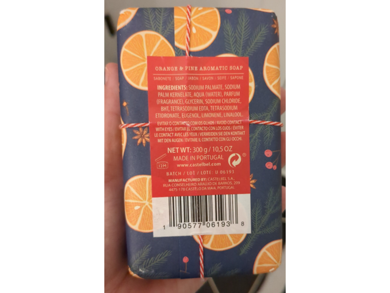 Castelbel Aromatic Soap, Orange & Pine, 10.5 oz/300 g
