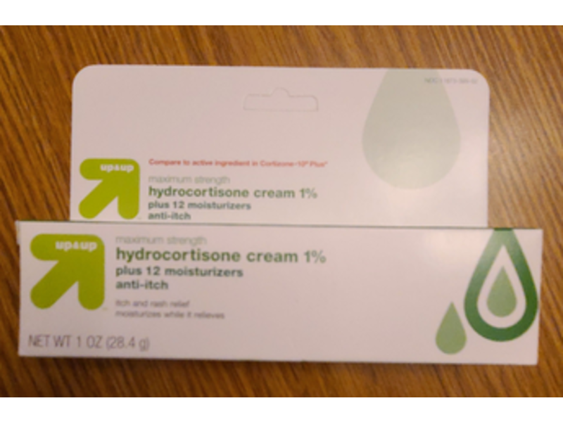 Up & Up Hydrocortisone Cream 1% Plus 12 Moisturizers, Maximum Strength, Anti-Itch, 1 oz/28.4 g