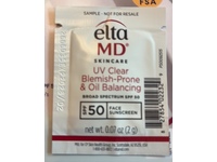 Elta MD UV Clear Blemish-Prone & Oil Balancing Face Sunscreen, SPF 50, 0.07 oz/2 g - thumbnail 1