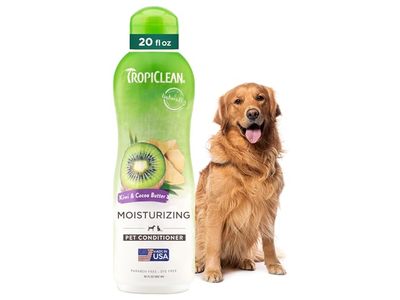 TropiClean Moisturizing Pet Conditioner, Kiwi & Cocoa Butter, 20 fl oz/592 mL
