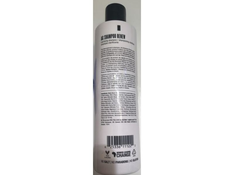 AG Hair Care Renew Clarifying Shampoo, Therapy, 10 fl oz/296 mL