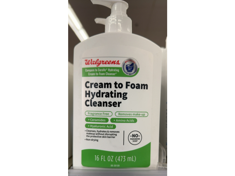 Walgreens Cream To Foam Hydrating Cleanser, 14 fl oz/473 mL