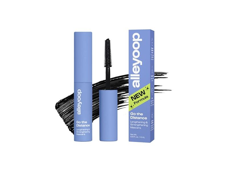 Alleyoop Lengthening & Strengthening Mascara Mini, Black, Go The Distance, 0.13 fl oz/4 mL