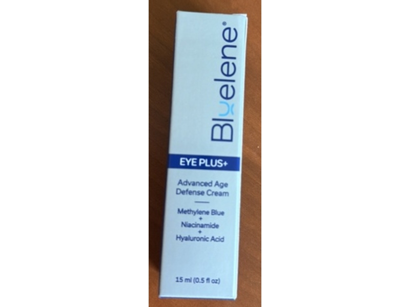 Bluelene EyePlus+ Advanced Age Defense Cream, Methylene Blue + Niacinamide + Hyaluronic Acid, 0.5 fl oz/15 mL