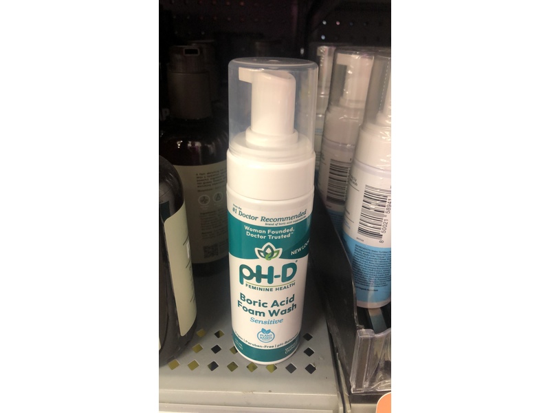 pH-D Feminine Health Sensitive Foam Wash, Boric Acid, 6 fl oz/177.44 mL
