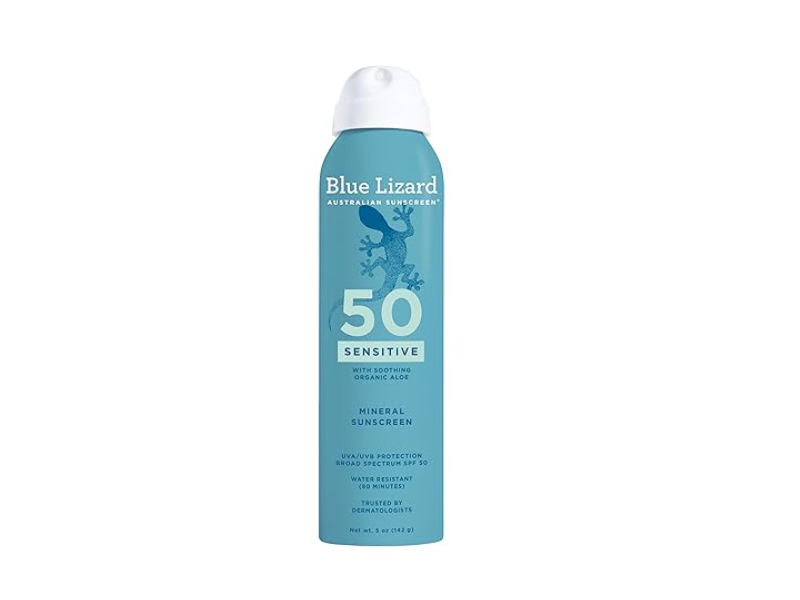 Blue Lizard Sensitive Mineral Sunscreen Spray, SPF 50, 5 fl oz/148 mL