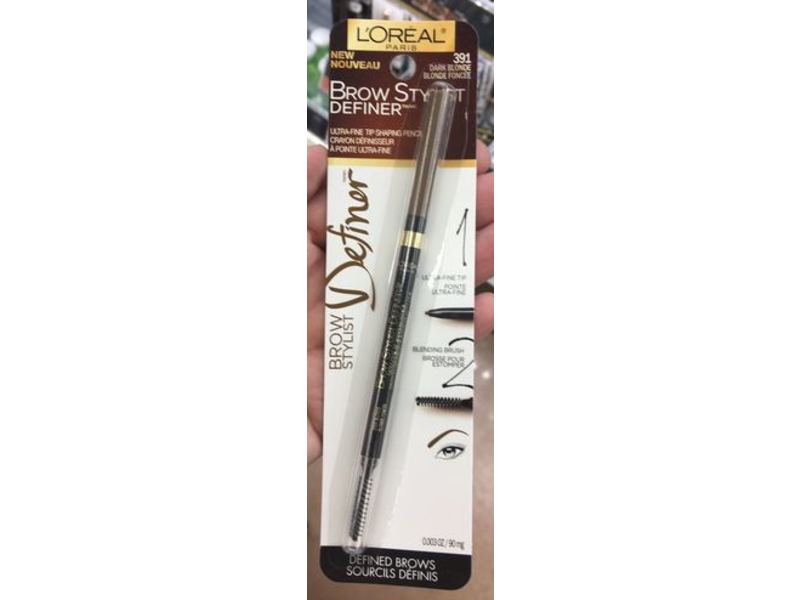 L'Oreal Paris Brow Stylist Definer Pencil, Dark Blonde, 0.003 oz/90 mg
