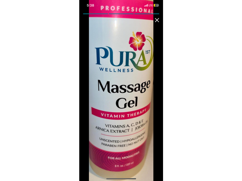 PURA 1st Wellness Vitamin Therapy Massage Gel, 8 fl oz/237 mL
