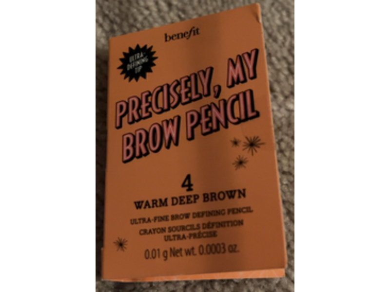 Benefit Precisely My Brow Pencil, 4 Warm Deep Brown, 0.0003 oz/0.01 g
