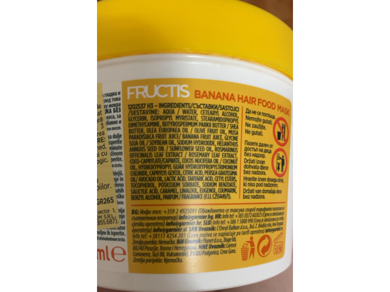Garnier Fructis Nourishing Banana Hair Food,390 mL