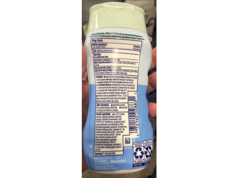 Coppertone Pure & Simple Mineral Sunscreen, SPF 50, 6 oz/177 mL