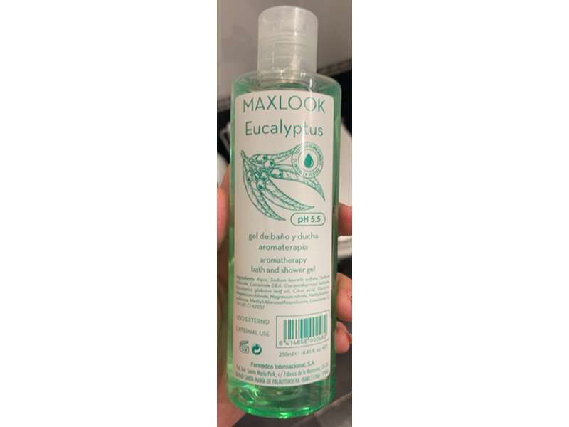 Maxlook Aromatherapy Bath & Shower Gel, Eucalyptus, 8.45 fl oz/250 mL