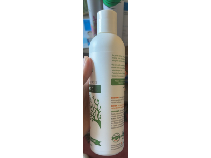 Wild Naturals Eczema & Psoriasis Shampoo, Aloe Vera + Manuka Honey & Orange Oil, 8 fl oz/236 mL