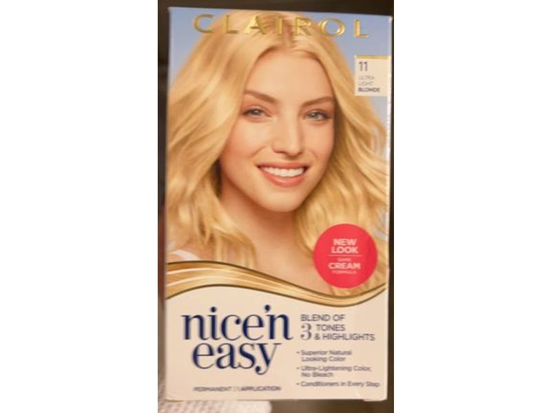 Clairol Nice 'n Easy Permanent Hair Color, 11 Ultra Light Blond, 1 Application