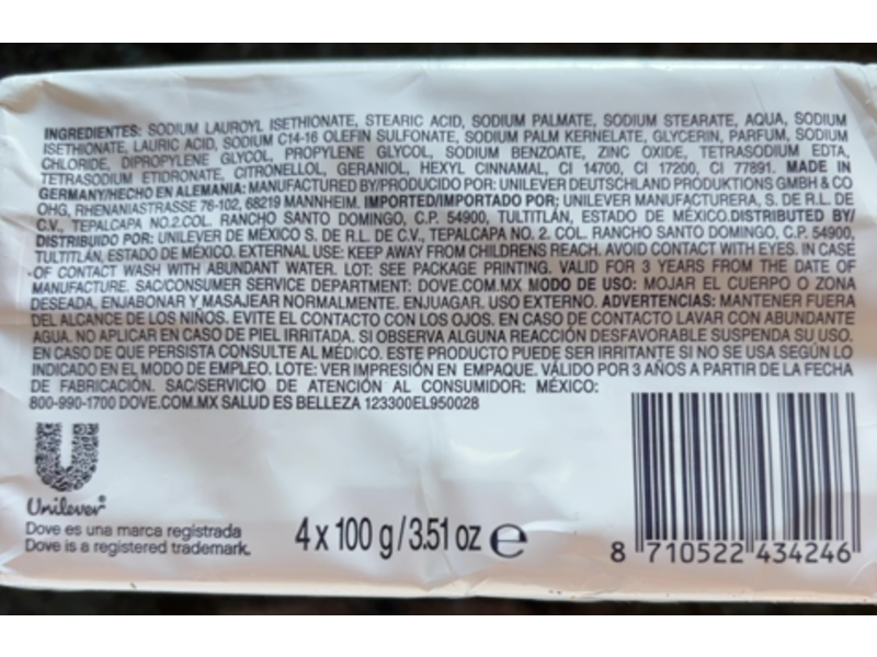 Dove Go Fresh Revive Beauty Bar, Pomegranate, 3.51 oz/100 g, Pack Of 4