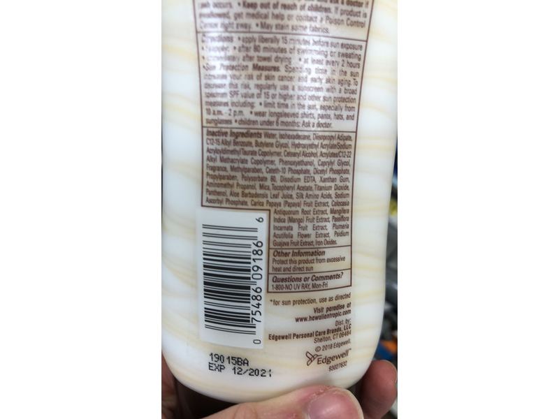 Hawaiian Tropic Silk Hydration Sunscreen Lotion, Weightless, SPF 50, 6 fl oz/177 mL