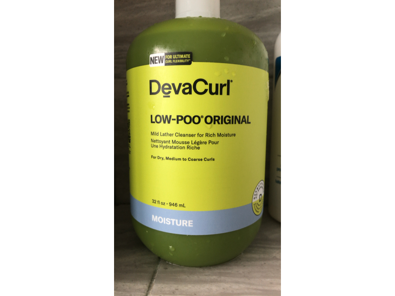 DevaCurl Low-Poo Original Mild Lather Cleanser, Green Oasis, 32 fl oz/946 mL