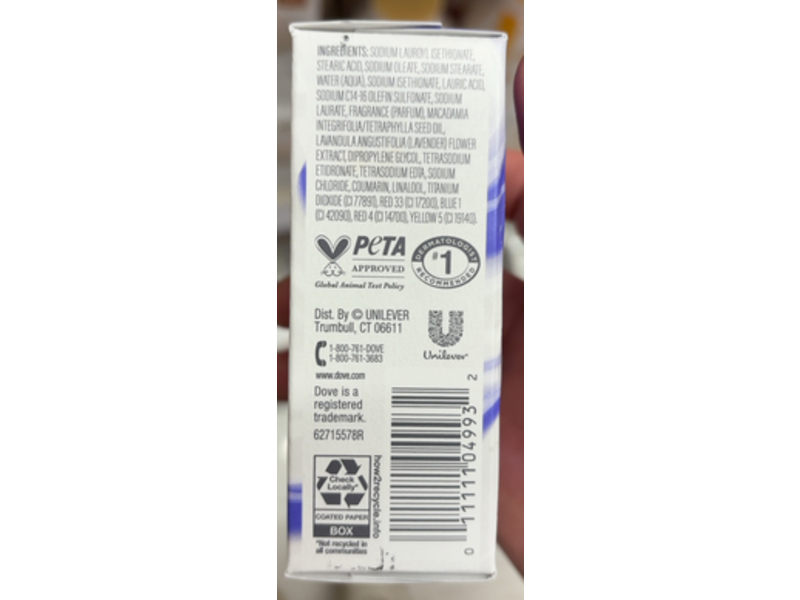 Dove Plant Milk Cleansing Bar, Macadamia Milk & Willow Lavender, 5 oz