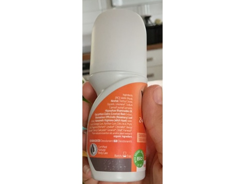 Weleda 24H Deodorant Roll-On, Sea Buckthorn, 50 mL