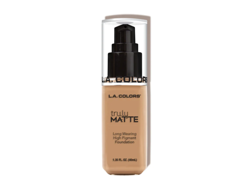 L.A. Colors Truly Matte Long Wearing High Pigment Foundation, Soft Beige, 1.35 fl oz/40 mL