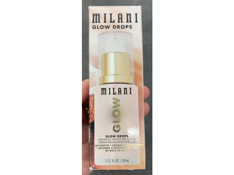 Milani Glow Drops Radiance Boosting Serum, Electrolyte + Coconut Water, 1.0 fl oz/30 mL