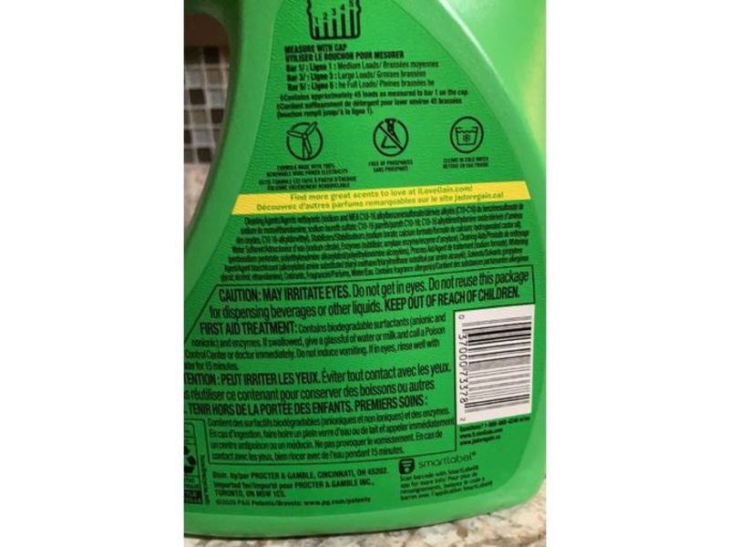 Gain + Aroma Boost Laundry Detergent, Original, 45 Loads, 70 fl oz/2.07 L