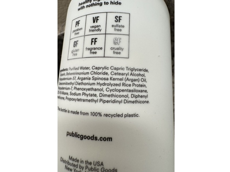 Public Goods Conditioner, Fragrance Free, 12 fl oz