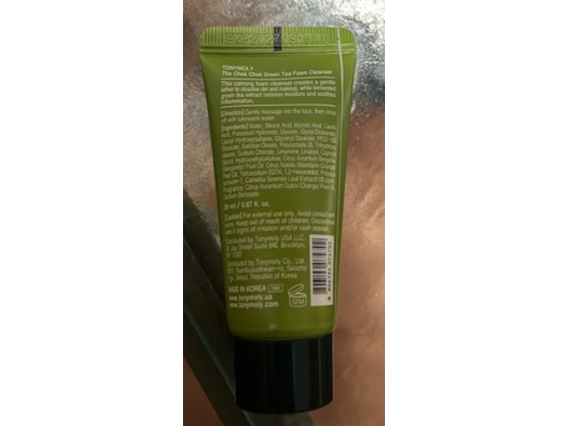 Tony Moly The Chok Chok Green Tea Foam Cleanser, 0.67 fl oz/20 mL