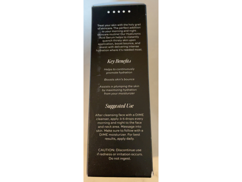 Dime Serum, Hyaluronic Acid, 3.38 fl oz/100 mL