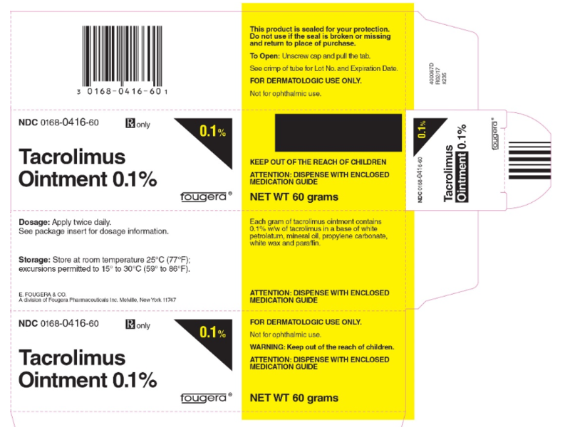 Tacrolimus Ointment 0.1%, 60 g, Fougera (RX)