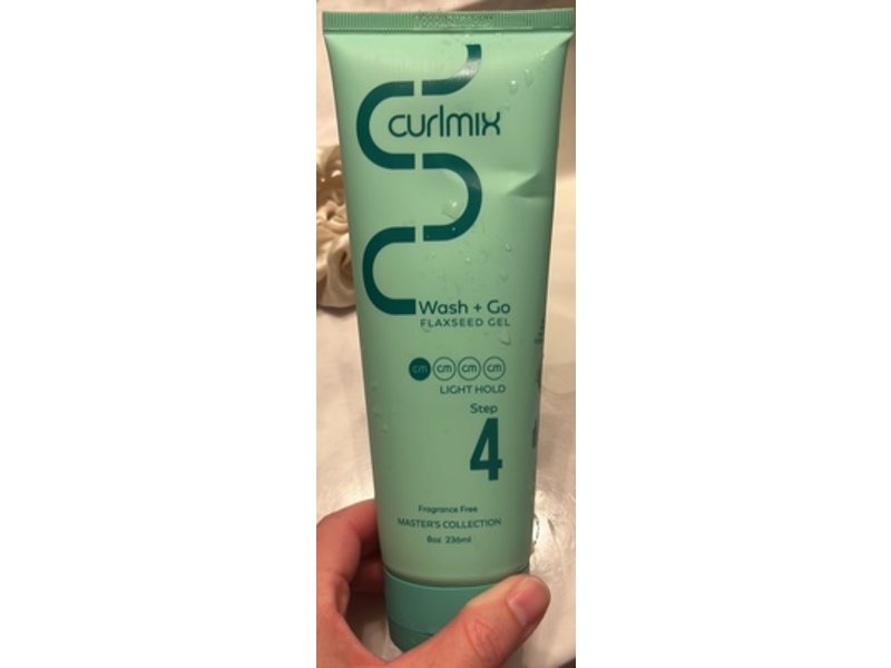 CurlMix Wash + Go Flaxseed Gel, Light Hold, 8 oz/236 mL