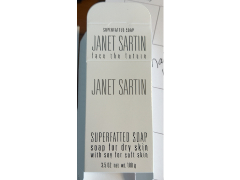 Janet Sartin Superfatted Soap, Soy, 3.5 oz/100 g