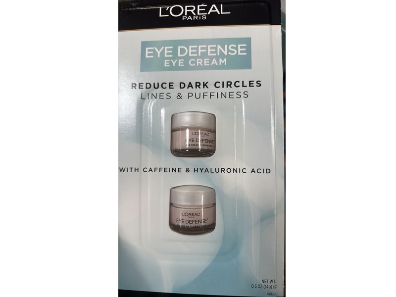 L'Oreal Paris Eye Defense Eye Cream, 0.5 oz/14 g, Pack Of 2