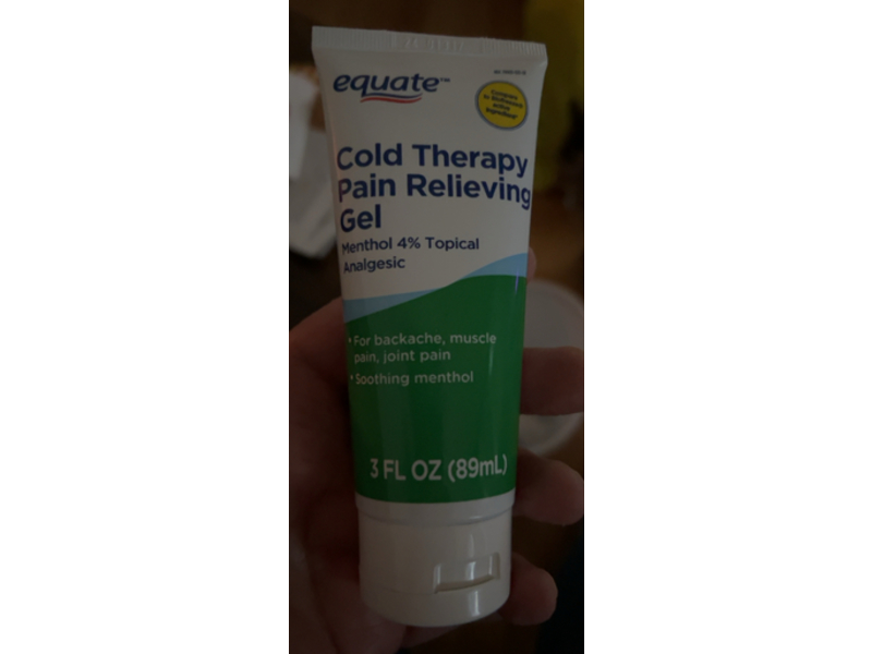Equate Cold Therapy Pain Relieving Gel, 4% Menthol, 3 fl oz/89 mL