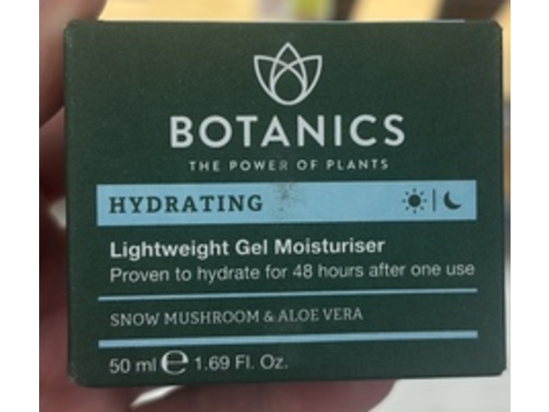 Botanics Hydrating Lightweight Gel Moisturizer, Snow Mushroom & Aloe Vera, 1.69 fl oz/50 mL