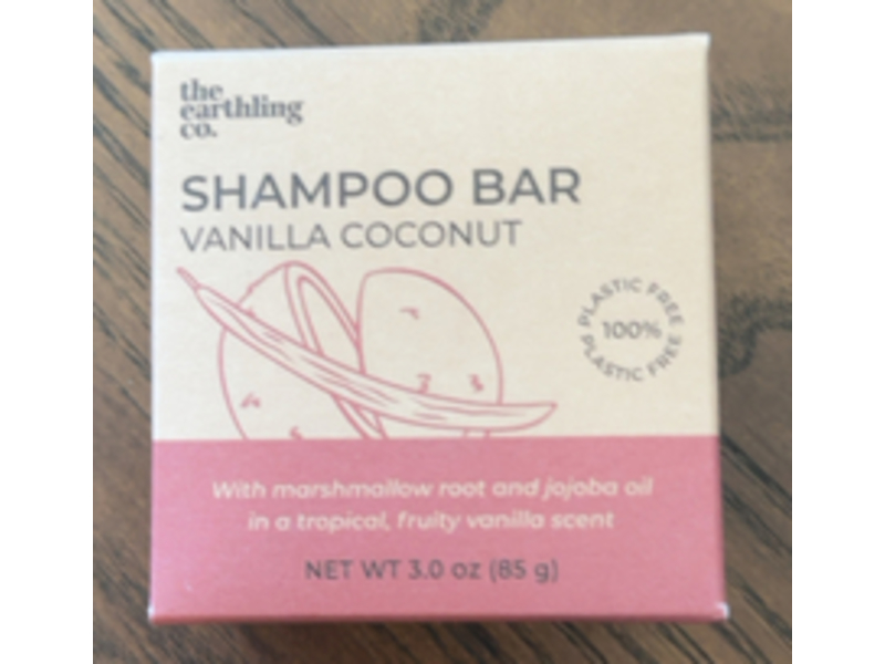 The Earthling Co. Shampoo Bar, Vanilla Coconut, 3.0 oz/85 g