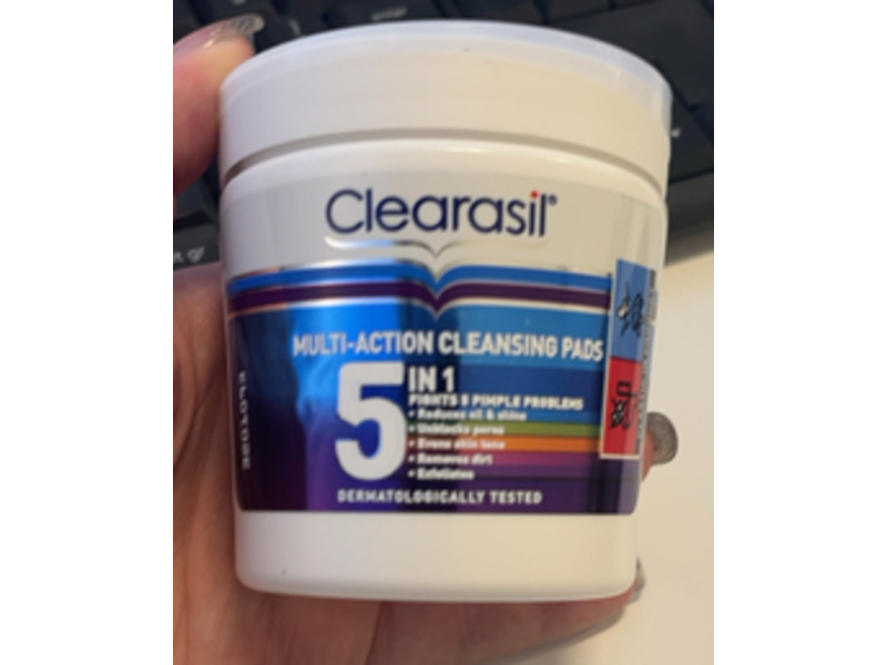 Clearasil 5 In 1 Multi - Action Cleansing Pads, 65 Count, Pack Of 4