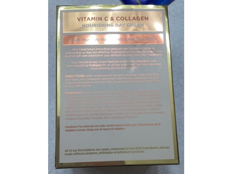 Skin Ceremony Nourishing Day Cream, Collagen & Vitamin C, 1.69 fl oz/50 mL