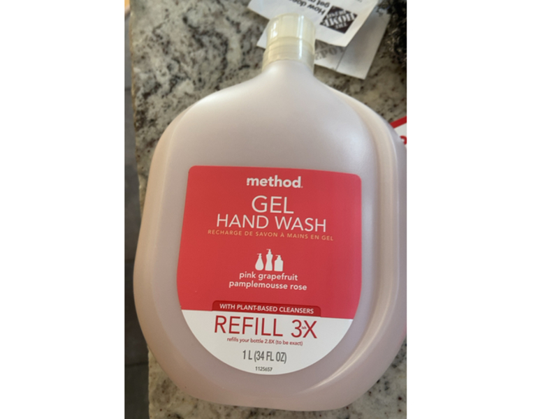 Method Gel Hand Wash Refill, Pink Grapefruit, 34 fl oz/1 L