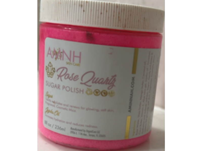 AMNH Skin Care Sugar Polish Scrub, Rose Quartz, 88 fl oz/236 mL