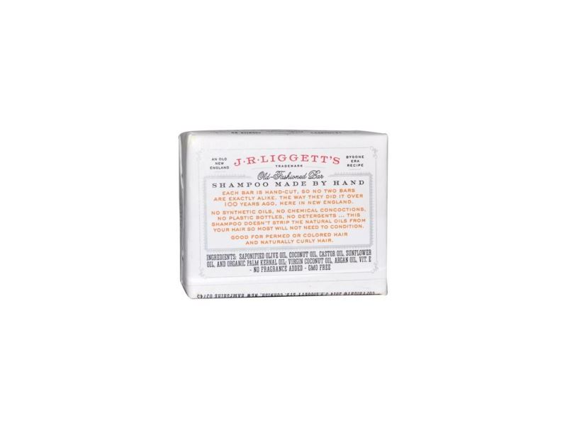 J.R. Liggett's Old-Fashioned Shampoo Bar, Coconut & Argan Oil, 3.5 oz/99 g